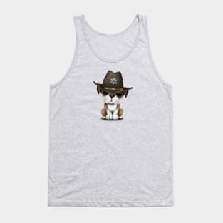 Cute British Bulldog Puppy Sheriff Tank Top